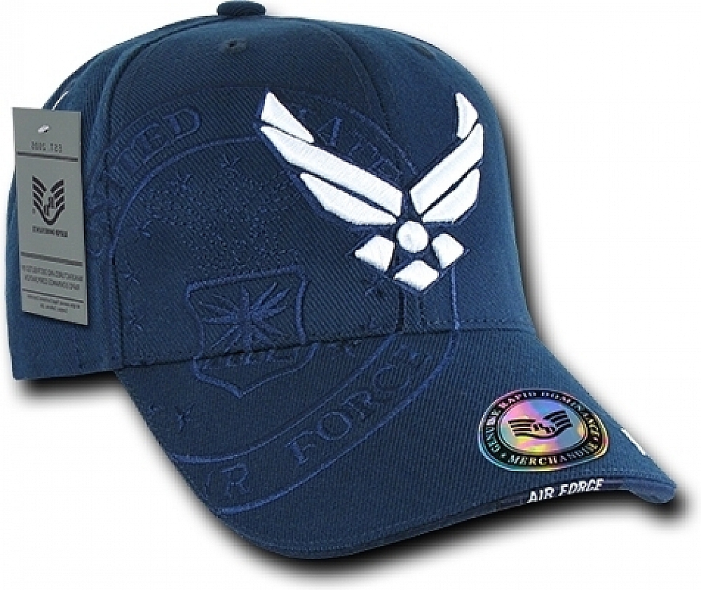 RapDom Air Force Hap Wings Shadow Mens Cap Navy Blue - Adjustable