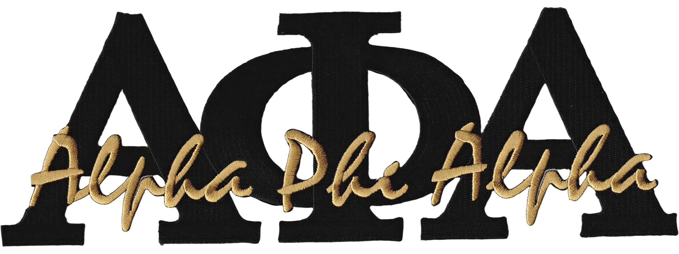 Alpha Phi Alpha Signature Iron-On Patch [Black - 11.5