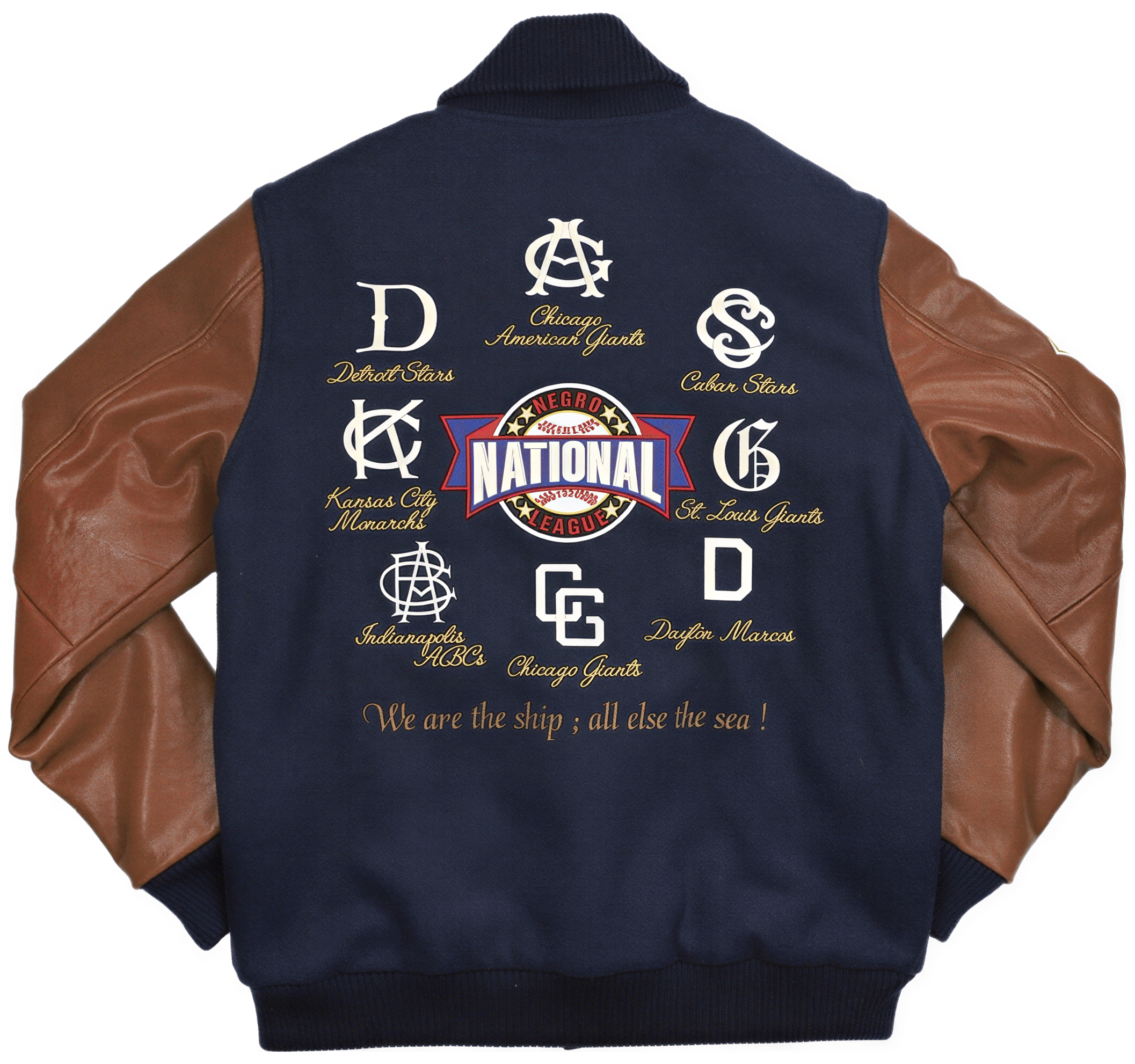 Big Boy Headgear Negro League Baseball Centennial Varsity Mens Wool Jacket - second product detail image