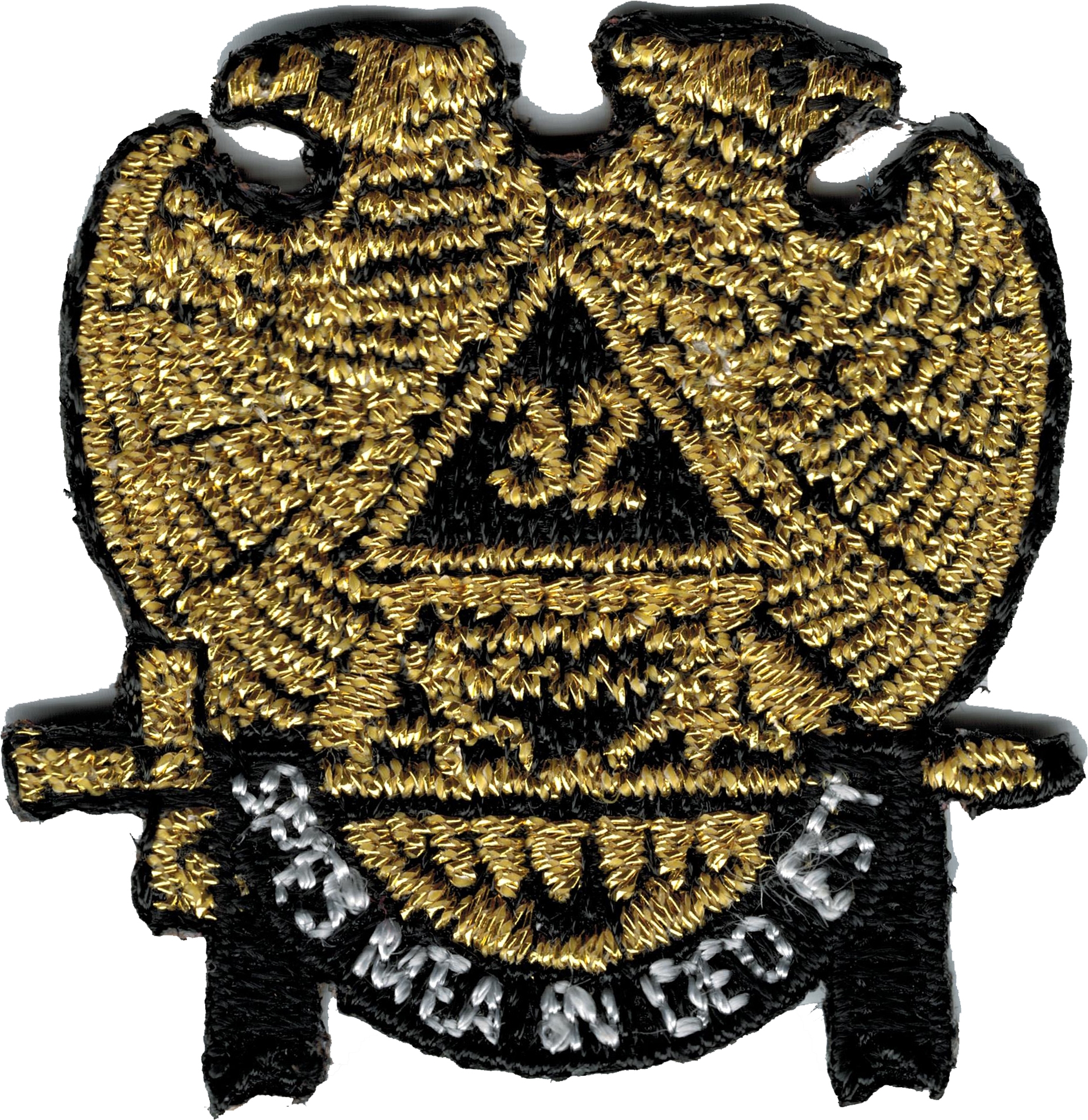 Scottish Rite 32nd Degree Wings Down Iron-On Patch