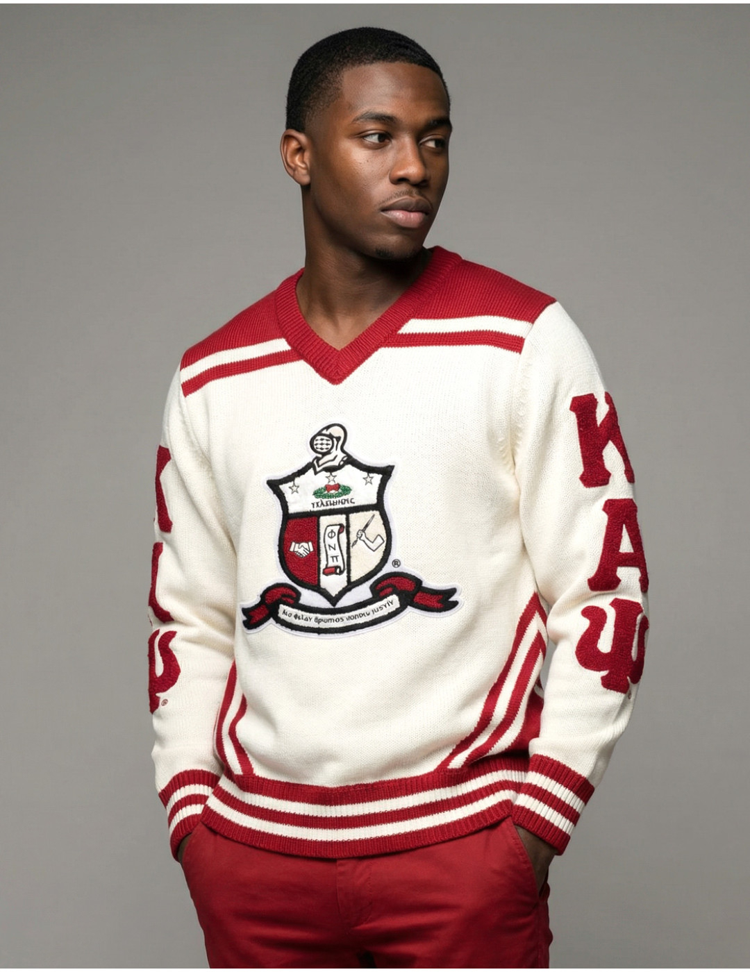 Big Boy Kappa Alpha Psi Divine 9 S5 Wool V-Neck Sweater | eBay