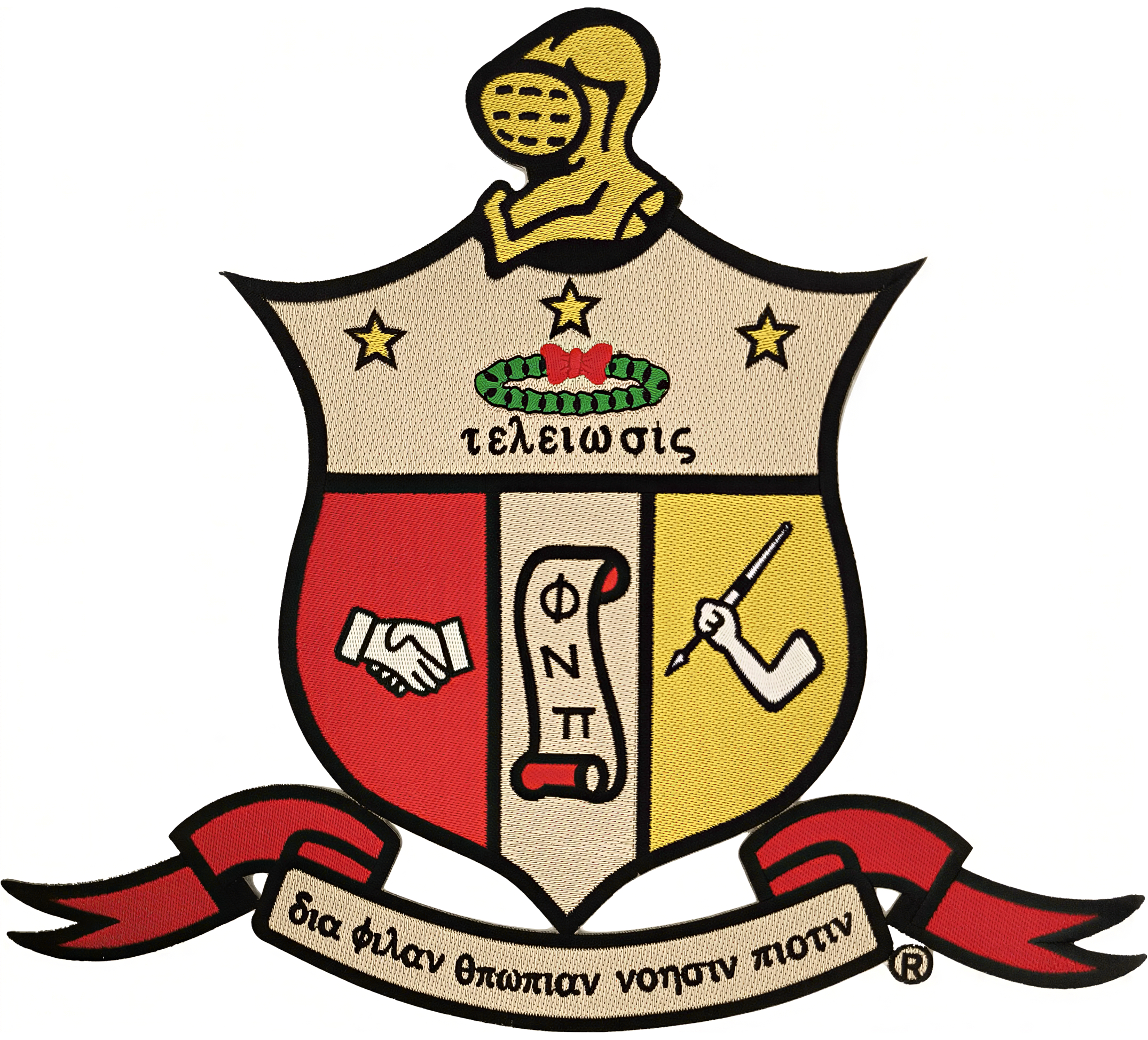Kappa Alpha Psi Shield Iron-On Patch [10.5