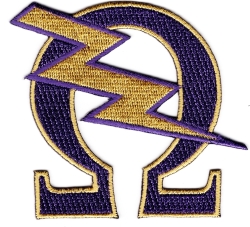 View Buying Options For The Omega Psi Phi Que Lightning Bolt Iron-On Patch