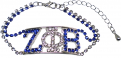 View Buying Options For The Zeta Phi Beta Double Color Rhinestone Bracelet