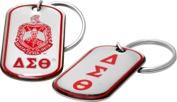 View Buying Options For The Delta Sigma Theta Epoxy Coated Dog Tag Key Ring