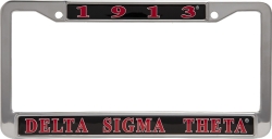 View Buying Options For The Delta Sigma Theta 1913 Metal License Plate Frame
