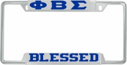 View Buying Options For The Phi Beta Sigma Blessed License Plate Frame
