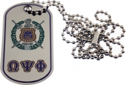 View Buying Options For The Omega Psi Phi Epoxy Coated Dog Tag