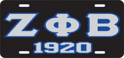 View Buying Options For The Zeta Phi Beta 1920 Outline Mirror License Plate