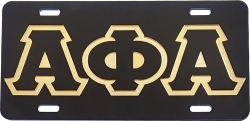 View Product Detials For The Alpha Phi Alpha Outline Mirror License Plate