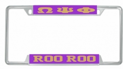 View Buying Options For The Omega Psi Phi Roo Roo License Plate Frame