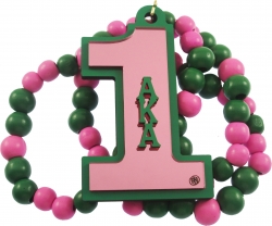 View Buying Options For The Alpha Kappa Alpha Line #1 Mirror Wood Color Bead Tiki Necklace