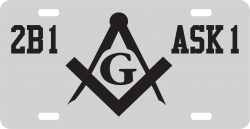 View Buying Options For The Mason Symbol 2B1 ASK1 Mirror License Plate