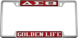 View Buying Options For The Delta Sigma Theta Golden Life License Plate Frame