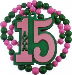 View Buying Options For The Alpha Kappa Alpha Wood Color Bead Tiki Line #15 Medallion