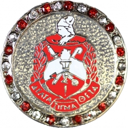 View Buying Options For The Delta Sigma Theta Crest Crystal Single Snap Button
