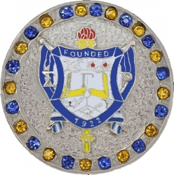 View Buying Options For The Sigma Gamma Rho Crest Crystal Single Snap Button