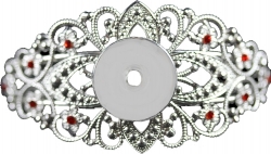 View Buying Options For The Filigree Bangle Bracelet With Single Receiver & Colored Stones