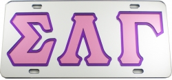 View Buying Options For The Sigma Lambda Gamma Outlined Color Mirror License Plate
