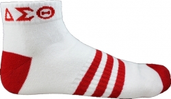 View Buying Options For The Delta Sigma Theta Striped Pair Ladies Ankle Socks
