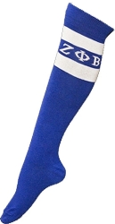 View Buying Options For The Zeta Phi Beta Greekfeet Striped Pair Knee High Socks