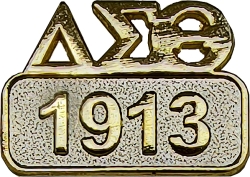 View Buying Options For The Delta Sigma Theta 1913 Sandblasted Polished Lapel Pin