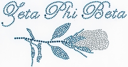 View Buying Options For The Zeta Phi Beta Script Rose Rhinestud Heat Transfer
