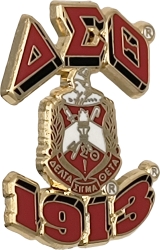 View Buying Options For The Delta Sigma Theta 3D Crest Lapel Pin