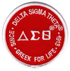 View Buying Options For The Delta Sigma Theta Greek For Life Round Iron-On Patch