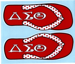View Buying Options For The Delta Sigma Theta Sorority Flip Flop Decal Sticker [Pre-Pack]