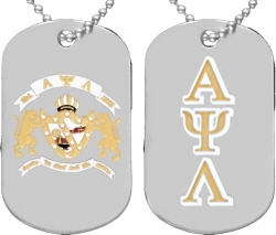 View Buying Options For The Alpha Psi Lambda Double Sided Dog Tag