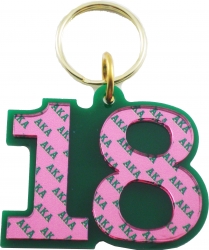 View Buying Options For The Alpha Kappa Alpha Color Mirror Line #18 Keychain