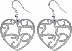 View Buying Options For The Sigma Gamma Rho Crystal Filigree Heart Earrings