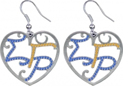 View Buying Options For The Sigma Gamma Rho Crystal Filigree Heart Earrings
