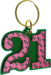 View Buying Options For The Alpha Kappa Alpha Color Mirror Line #21 Keychain