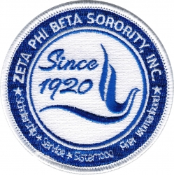 View Buying Options For The Zeta Phi Beta Crest Round Embroidered Iron-On Patch