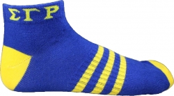 View Buying Options For The Sigma Gamma Rho Striped Pair Ladies Ankle Socks