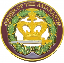View Buying Options For The Order of the Amaranth Round Cut Out Heavy Weight Car Emblem