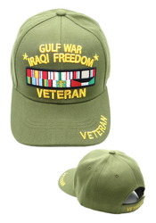 View Buying Options For The Gulf War Iraqi Freedom Veteran Ribbons Mens Cap