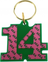 View Buying Options For The Alpha Kappa Alpha Color Mirror Line #14 Keychain