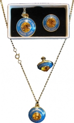 View Buying Options For The Sigma Gamma Rho Topaz Stone Signet Lapel Pin And Necklace Set