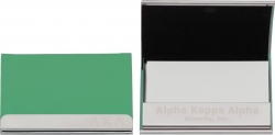 View Buying Options For The Alpha Kappa Alpha Stainless Steel Business Card Holder With Leather
