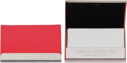 View Buying Options For The Kappa Alpha Psi Stainless Steel Business Card Holder With Leather