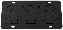 View Buying Options For The Omega Psi Phi Raised Letter Mirror License Plate