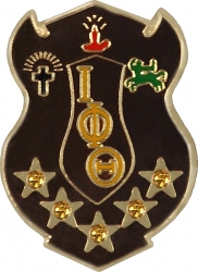 View Buying Options For The Iota Phi Theta Crystal Shield Lapel Pin
