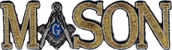 View Buying Options For The Mason Symbol In Text Iron-On Patch