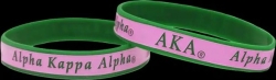 View Buying Options For The Alpha Kappa Alpha 2-Tone Color Silicone Bracelet [Pre-Pack]