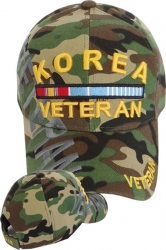 View Buying Options For The Korea Veteran Ribbons Text Shadow Mens Cap