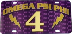View Buying Options For The Omega Psi Phi Printed Line #4 License Plate