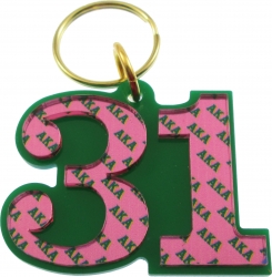 View Buying Options For The Alpha Kappa Alpha Color Mirror Line #31 Keychain